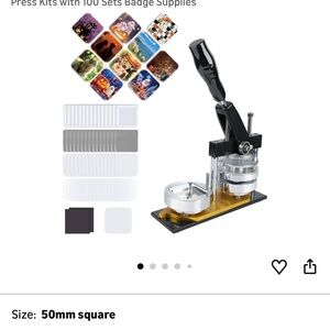 Badge Maker Press Kit with Supplies 100 Ct supply